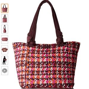 NWT Vera Bradley East West Hadley burgundy woven shoulder bag.